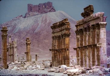 Triumphal Arch aka Monumental Arch, Great Colonnade at Palmyra, Syria