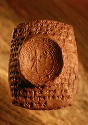 Letter Seal from Ugarit with Cuneiform and Figures
