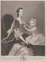 The Right Honorable Catherine Compton, Countess of Egmont, with Master Charles Perceval Her Eldest Son