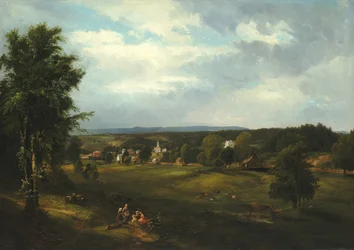 Village Scene near Albany, New York
