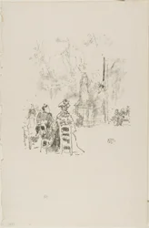 Conversation under the Statue, Luxembourg Gardens