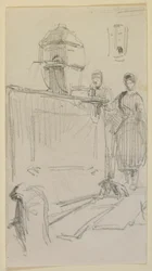 Figures by a Fountain