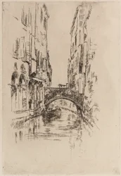 Gondola under a Bridge