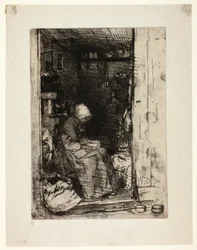 The Old Woman with Rags