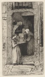 Mustard Woman, one of twelve etchings from nature