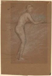 Nude Leaning on a Rail