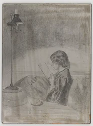 Reading by Lamplight