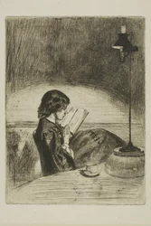 Reading by Lamplight