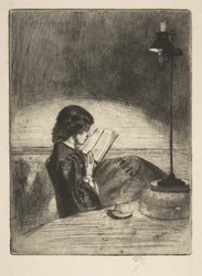 Reading by Lamplight