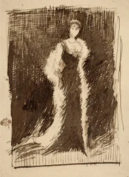 Sketch after "Arrangement in Black: Lady Meux"