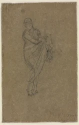 Standing Woman Holding Up Her Dress (verso)