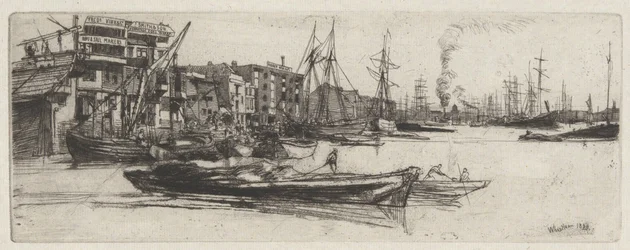 Thames Warehouse, from the Thames Set (A Series of Sixteen Etchings of Scenes on the Thames and Other Subjects)
