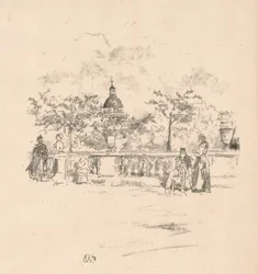 The Pantheon, from the Terrace of the Luxembourg Gardens