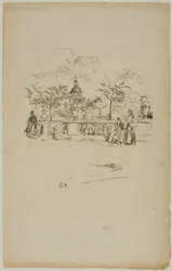 The Pantheon, from the Terrace of the Luxembourg Gardens