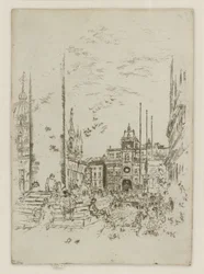 The Piazzetta, from the First Venice Set (Venice, A Series of Twelve Etchings)