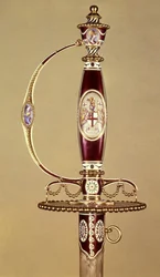Hilt of a Sword Presented to Colonel James Hartley by the East India Company, Set by James Morisset