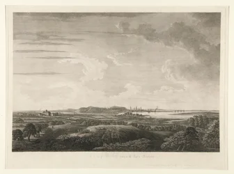 A View of Boston taken on the road to Dorchester