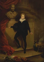 Master Betty as Hamlet, before a Bust of Shakespeare