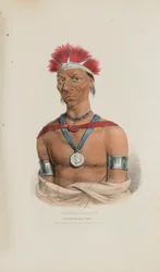 MAUCK-COOMAUN; A Celebrated Ioway Chief, from The Aboriginal Portfolio