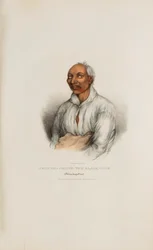 SHOUNK-CHUNK the Black Wolf; A Winnebago Chief, from The Aboriginal Portfolio