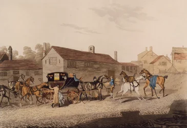 Changing Horses to the Mail Coach