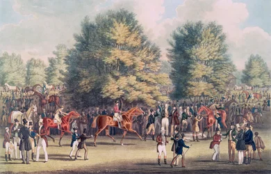Epsom, Saddling in the Warren