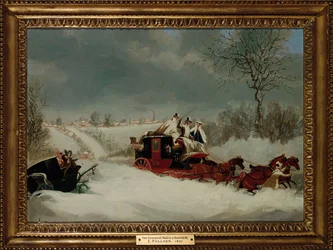 The Liverpool Mail in a Snowstorm near St. Albans