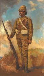 A British Infantryman in marching order