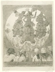 Caricature of the French Invasion, 1795 (French Invasion upon Dutch Bottoms. Ombres Chinoises / Terror the Order of the Day)