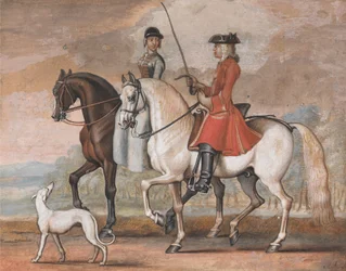 A Gentleman on a Managed Horse Riding Out With a Lady
