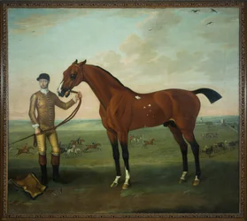 Flying Childers with a Groom on Newmarket Heath