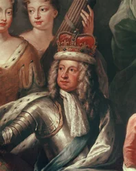 George I (detail) from the Painted Hall, Greenwich