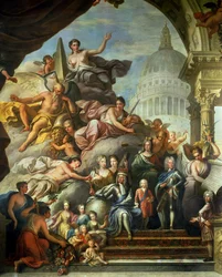 Rear Wall Painting of the Upper Hall Glorifying George I and the House of Hanover