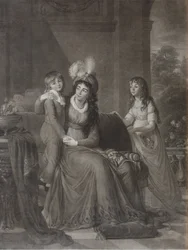 Portrait of Ekaterina Sergeevna Samoylova, née Trubetskaya with Children, 1797
