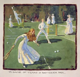 A Game of Tennis in Battersea Park