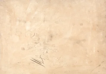 A Cedar on a Rise with a Herd of Deer Grouped Beneath its Shade