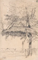 A Thatched Shelter Suspended from a Tree