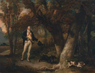 The Reverend Thomas Levett and Favourite Dogs, Cock-Shooting