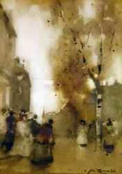 Street Scene with Figures