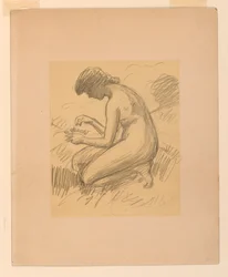 Crouching Female Nude