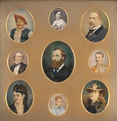 Nine Portraits in Original Passe-Partout