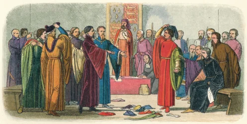 Albemarle and Fitzwalter exchange defiance, c. late 14th Century