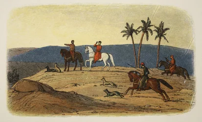 King Richard I refuses to look upon the Holy City, having failed to conquer it, from A Chronicle of England BC 55 to AD 1485, pub. London, 1863