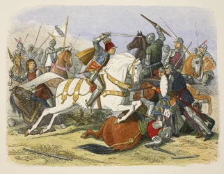 Richard III at Bosworth Field, 22 August 1485, from A Chronicle of England BC 55 to AD 1485