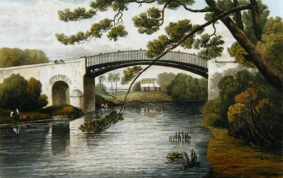 Bridge over the Rio Cobre, Spanish Town, from A Picturesque Tour of the Island of Jamaica, engraved by J. Cartwright
