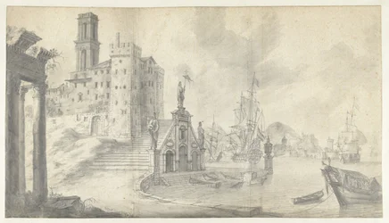 Harbor View in a City on the Mediterranean Sea