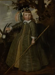 Portrait of a Boy with a Billygoat