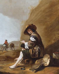 A Peasant Boy, Seated and Smoking