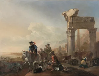 Hunters Near Ruins, 1648