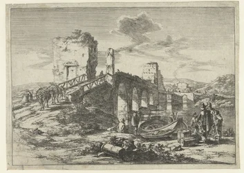 Landscape with Bridge, the Ponte Molle (Landscapes in the Vicinity of Rome)